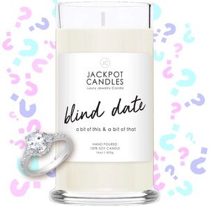NEW Jackpot Candles Blind Date Candle with Jewelry Ring Classic Label Size 6